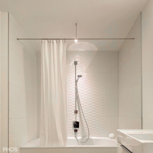 DSN12-3 Карниз для душевой занавески ø12 мм от 160 до 220 см - на заказ PHOS