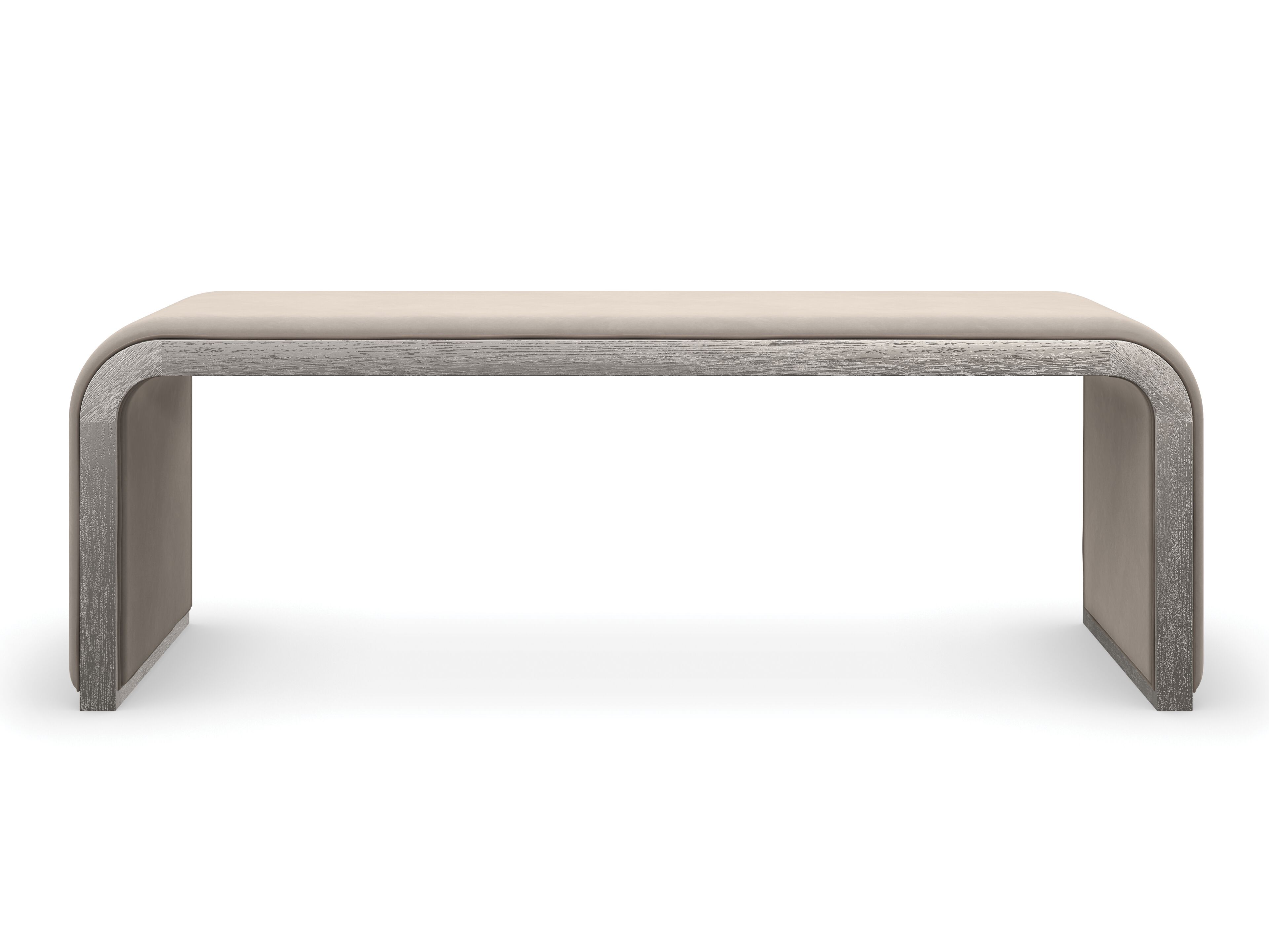 Бархатная мягкая скамейка Caracole TRAVERSE ARCH-00100102