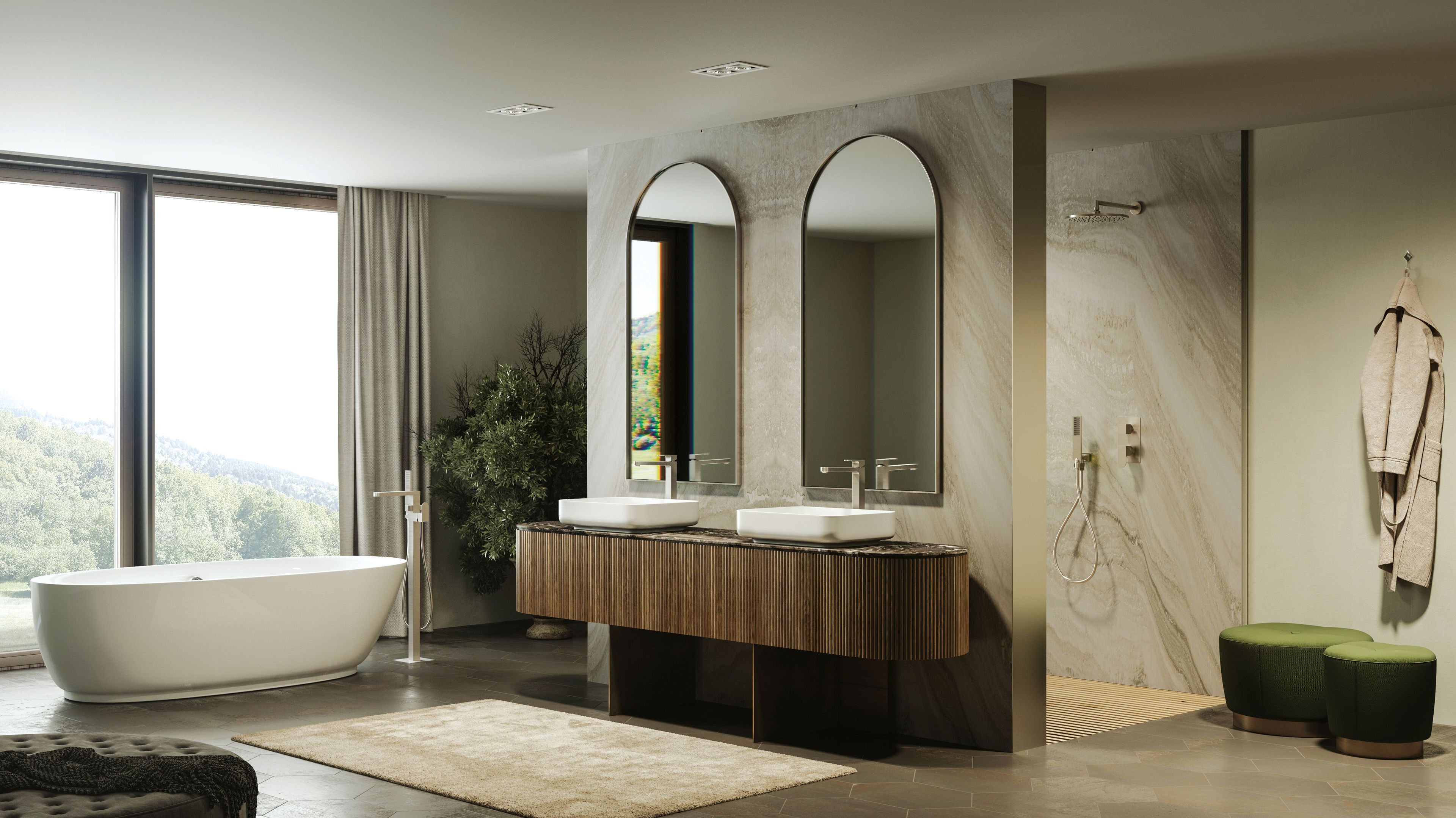 Смеситель для раковины из хромированной латуни Bossini Gillo ARCH-00116080 - Вид №3