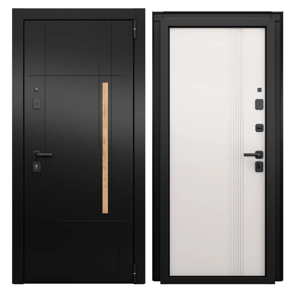 Дверь входная металлическая Блэк Скейп 86x205 см правая шелк белый TOREX STLM-2156424