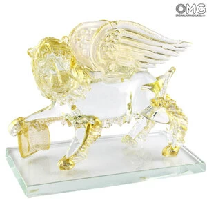 3080 ORIGINALMURANOGLASS Скульптура Лев Св.Марка - символ Венеции - муранское стекло OMG 18 см