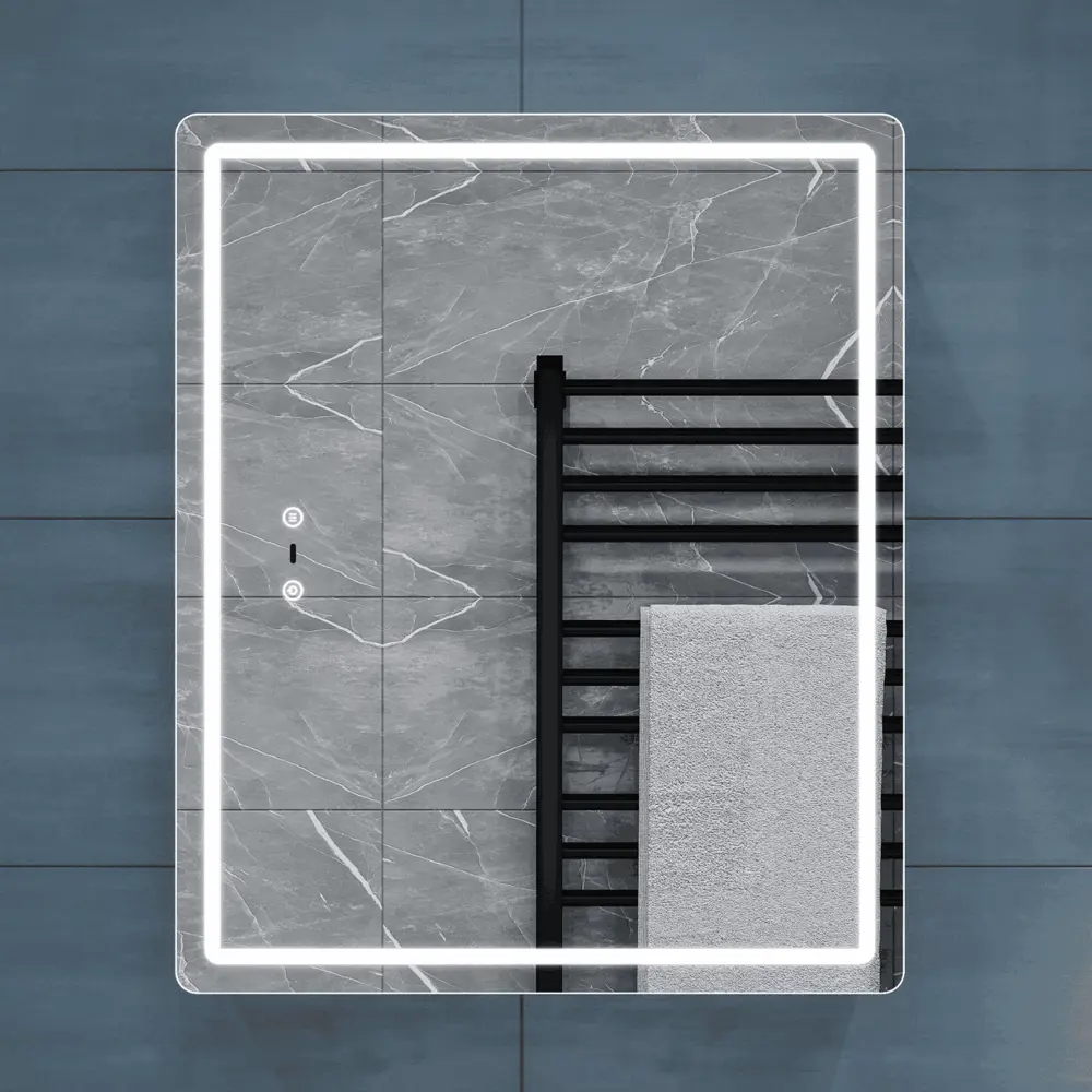 Шкаф для ванной комнаты с зеркалом Vigo Bloss 49.7x60x17 см с подсветкой STLM-2171016 - Вид №7