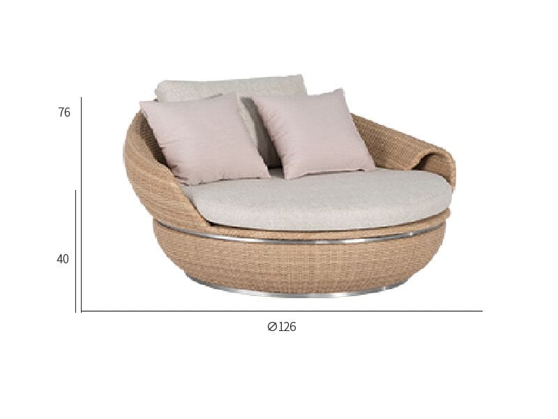 Круглая Садовая кровать из ротанга VINEKO Space ARCH-00147641 - Вид №4