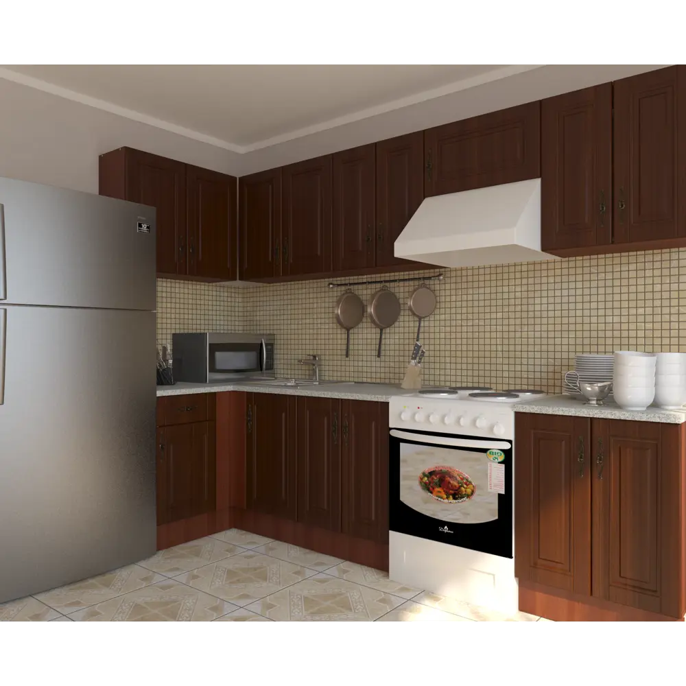 Элемент угловой Орех Аква 167.2х13.5 см ЛДСП цвет тёмный орех Santreyd STLM-2170627 - Вид №5