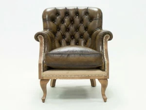 CREARTE COLLECTIONS Стеганое кожаное кресло с подлокотниками  36