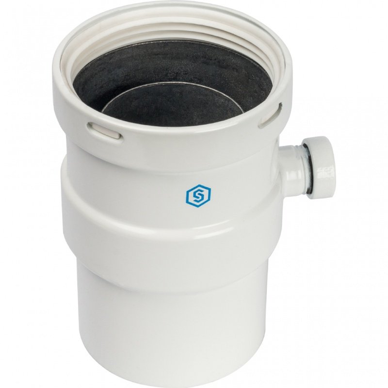 Труба дымохода STOUT DN80 с патрубком для конденсата, вертикальная SCA0080020137 - Вид №1