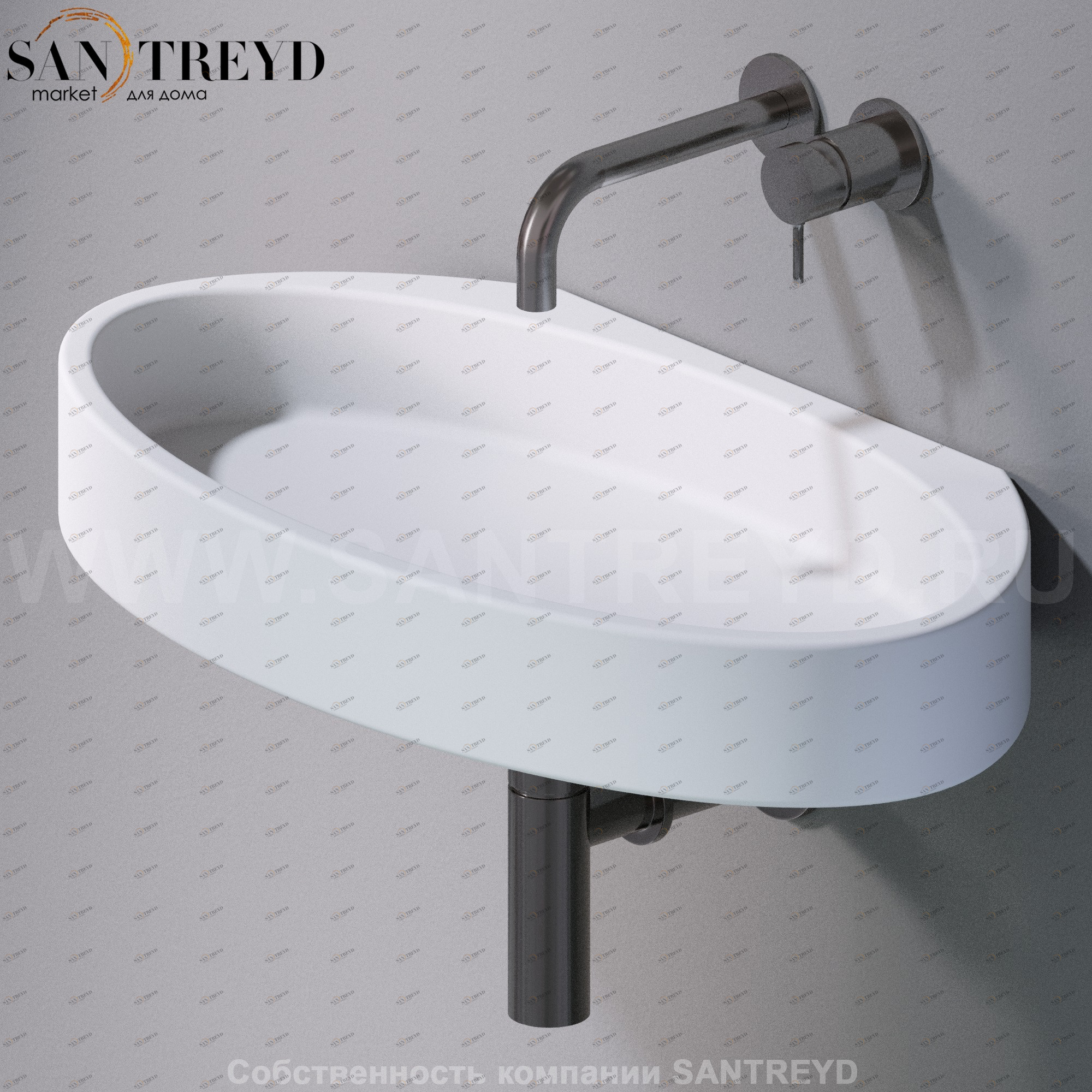 L015T1RPV4.101 Подвесная раковина настенная овальная A. e T. Italia P35 белая AeT ITALIA