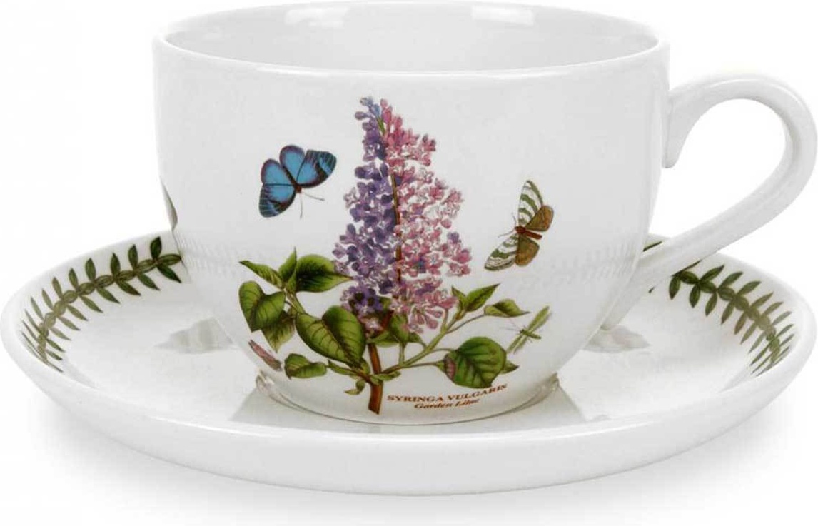 10568611 Portmeirion Чашка для завтрака с блюдцем Portmeirion Ботанический сад.Сирень 500мл, фарфор Фарфор 