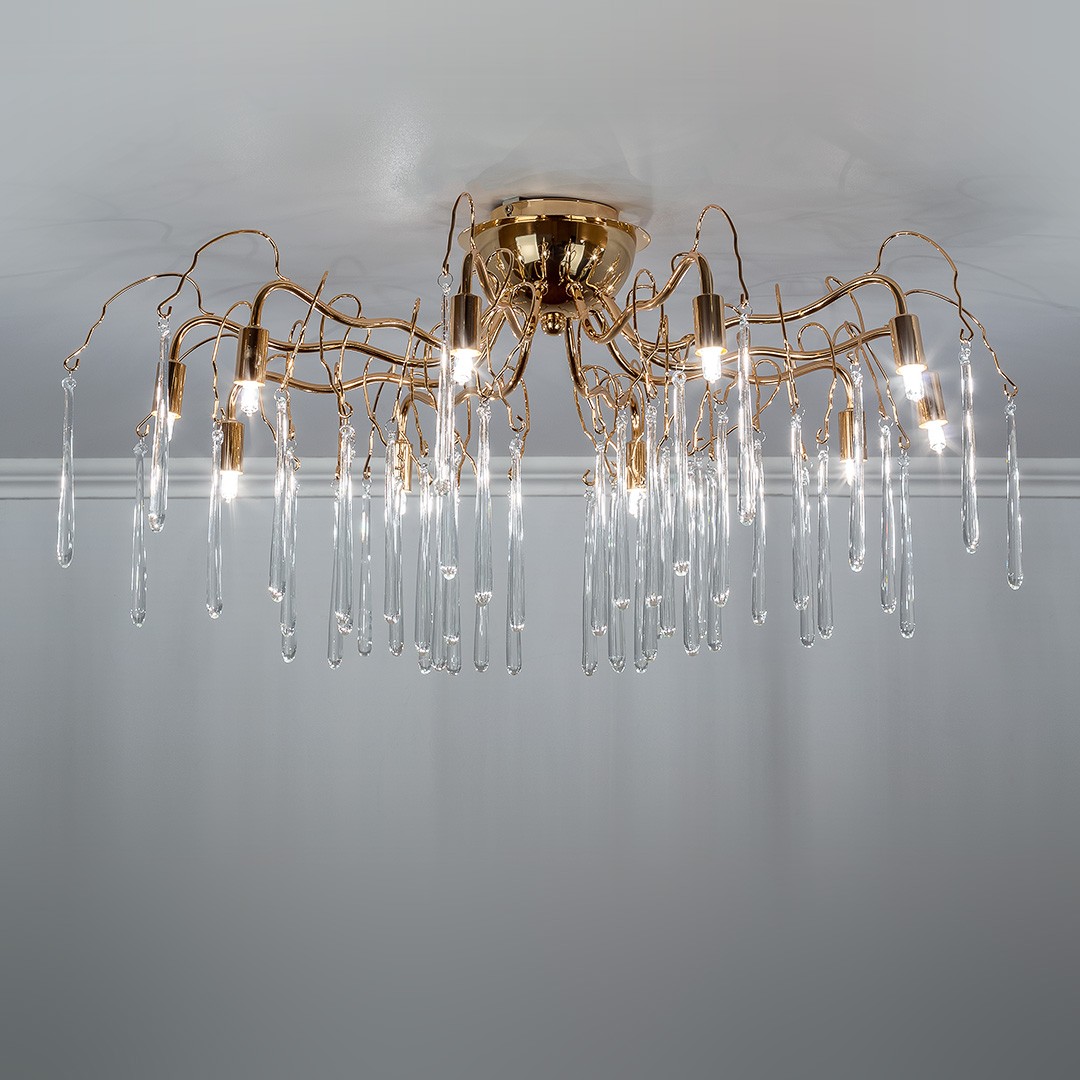 Frezia Light 1005/10C золото люстра потолочная 120148 - Вид №1