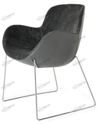 Italy Dream Design Санный стул из бархата с подлокотниками sun-id-1441072