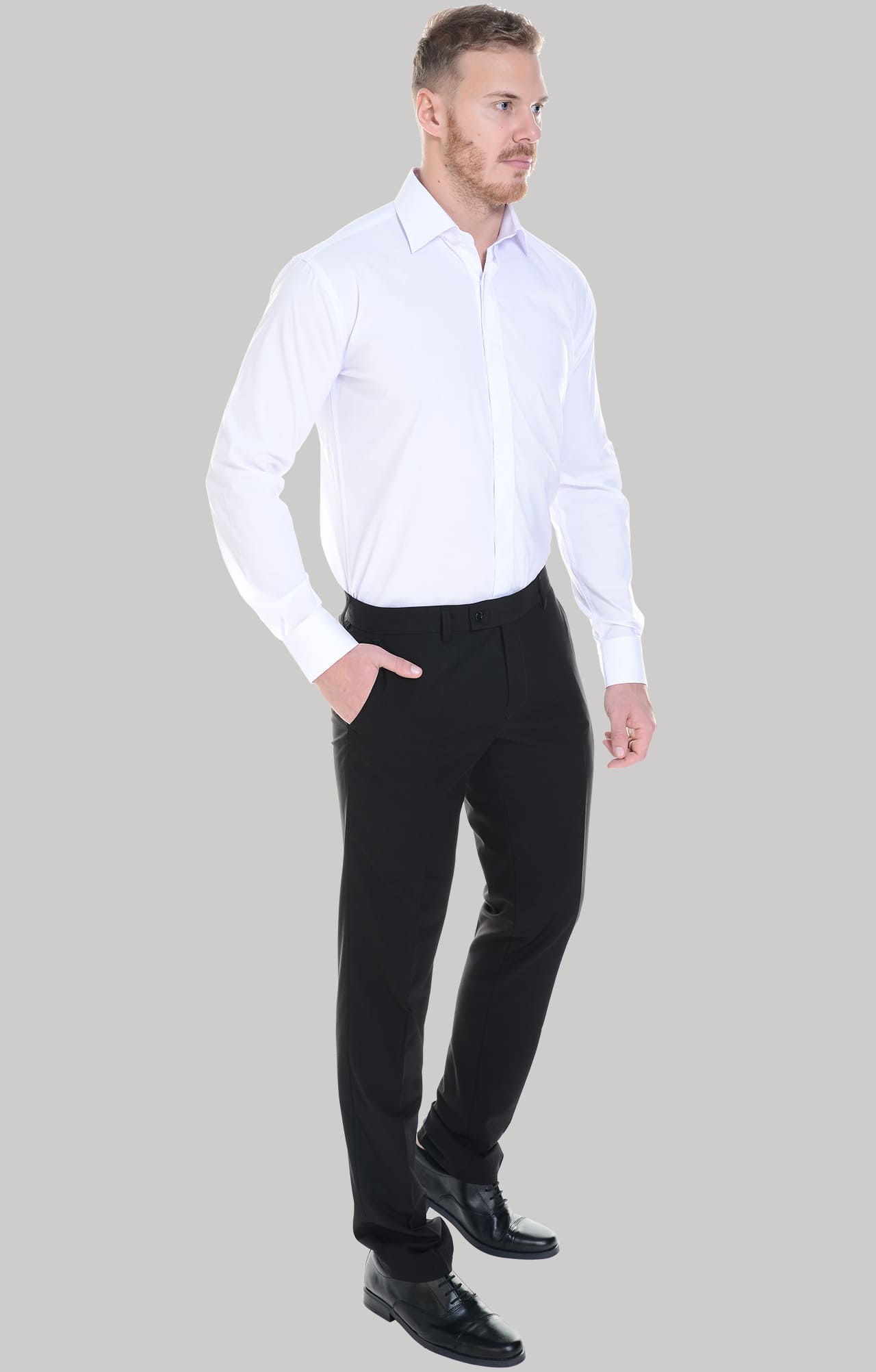 62470 Рубашка мужская  white El-Risto  Корпоративная одежда  размер 45/182-188  - Вид №13