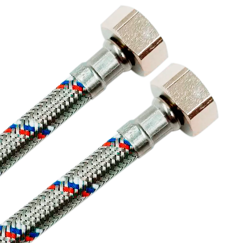 Гибкая подводка РОСТЕРМ для воды 1/2" 150 см с оплеткой из нержавеющей стали 89409400 STLM-1569484