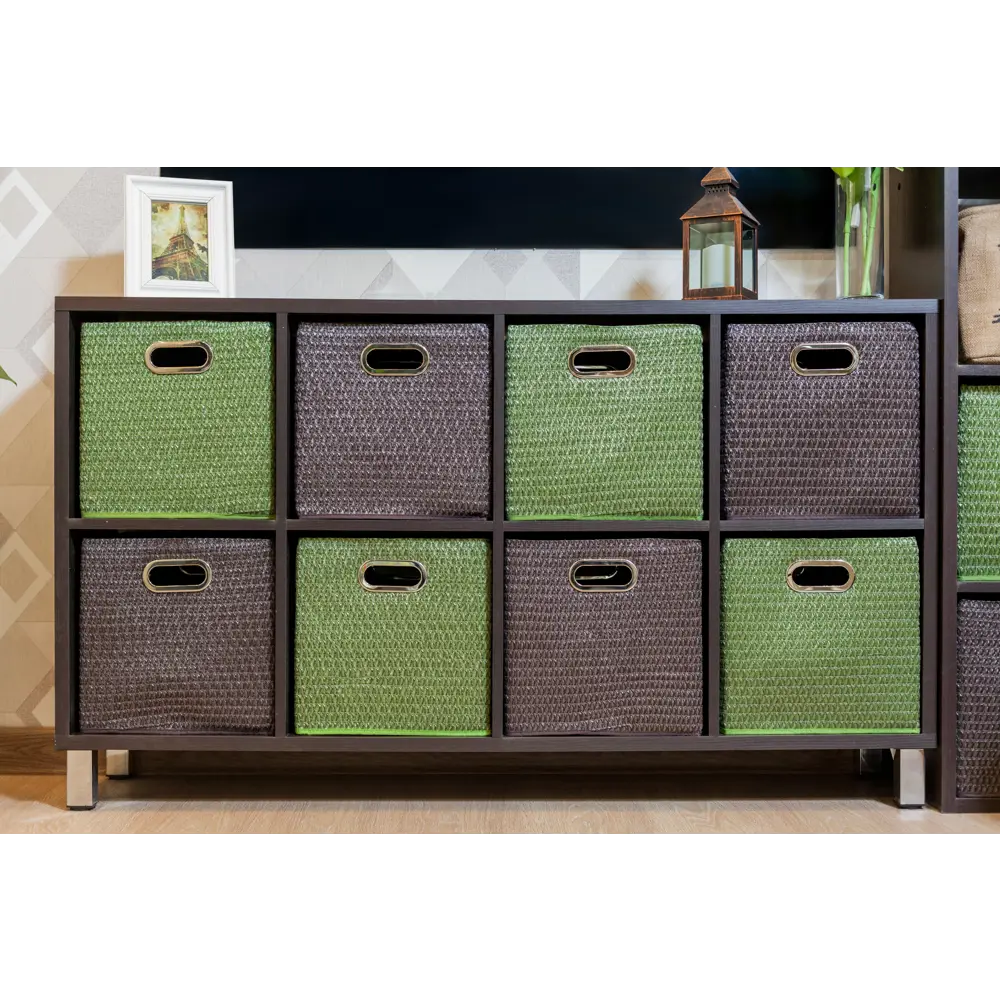 Стеллаж 8 секций 70x137,2x31,5 см, ЛДСП, цвет венге Santreyd STLM-2205991 - Вид №9