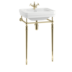 Burlington Victorian Раковина в викторианском стиле 560 мм с умывальником Regal Gold с 1 отверстием под смеситель B2 1TH-T62 GOLD-T22A GOLD