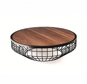 Mambo Unlimited Ideas Низкий круглый металлический журнальный столик Air