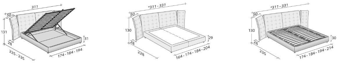 Flou Кровать с высоким изголовьем Angle sun-id-1511929 - Вид №6