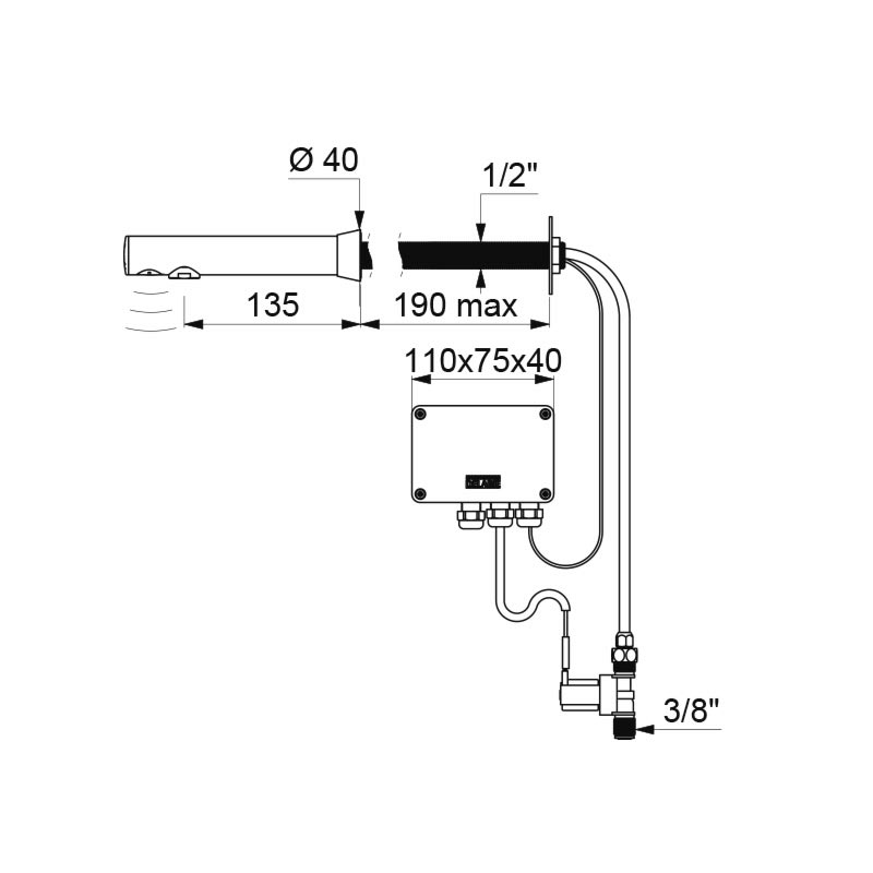 379D13 Сенсорный кран BINOPTIC DELABIE  - Вид №1