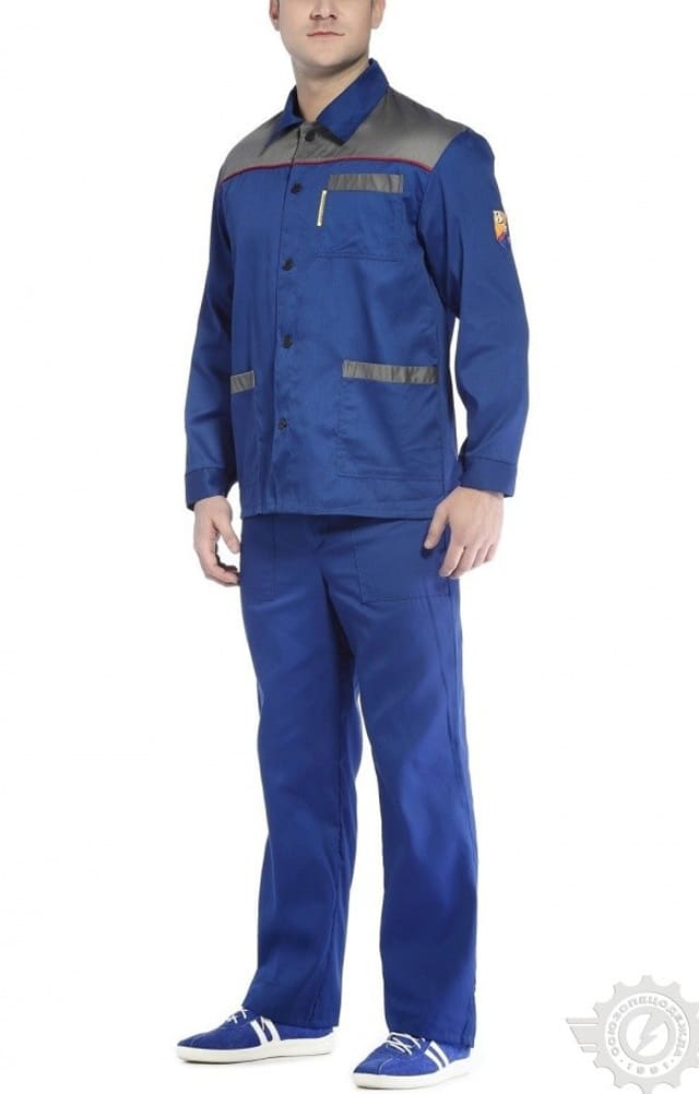 65399 Костюм "Труд" василек-серый  Летняя спецодежда  размер 56-58/182-188  - Вид №7