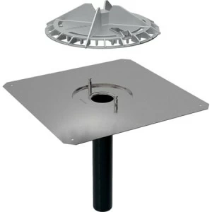 GEBERIT 359.127.00.1 Воронка Geberit Pluvia с соединительным фартуком, решетка воронки из алюминиевого литья