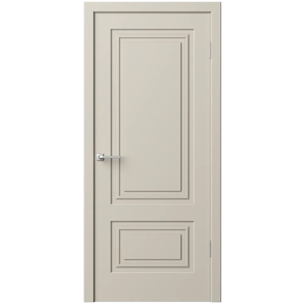 Дверь межкомнатная глухая Комфорт-2 60x220 см ПВХ цвет мокко с замком и петлями 89437674 STLM-2124528 RUMAX 