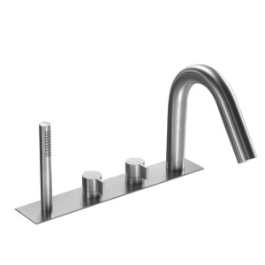 Комплект смесителей для края ванны с душем, изливом, смесителем и двухходовым переключателем. INS208 linki