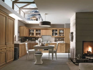 Martini Interiors Линейная кухня на заказ из орехового дерева Convivio