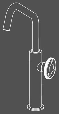 Radomonte Смеситель для раковины, однорычажный, из нержавеющей стали, без слива Kàto Kat3 - Вид №2