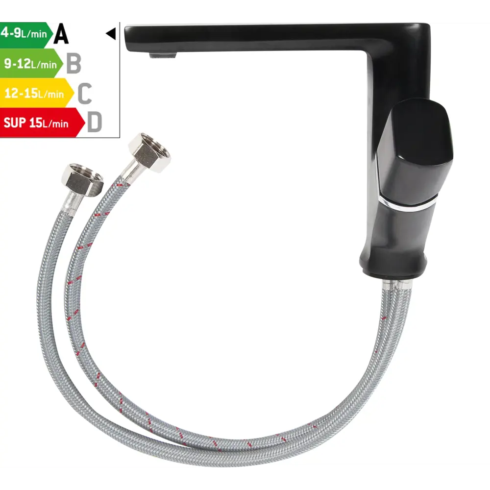 Смеситель для раковины SENSEA Neo — элегантный черный с аэратором 82135933 STLM-0020076 - Вид №1