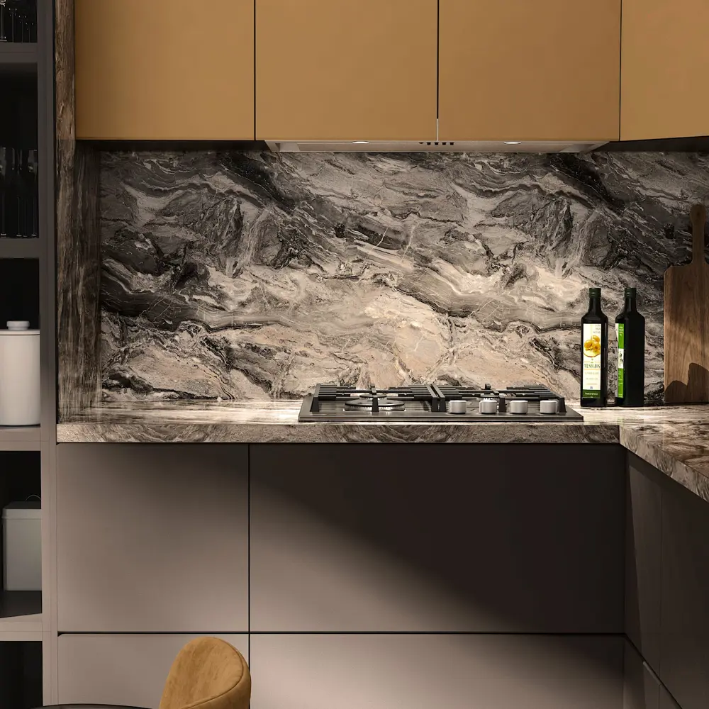 Стеновая панель для кухни KONSENSA Рашчер 300x60x0.7 см МДФ цвет серый STLM-2067321 - Вид №4