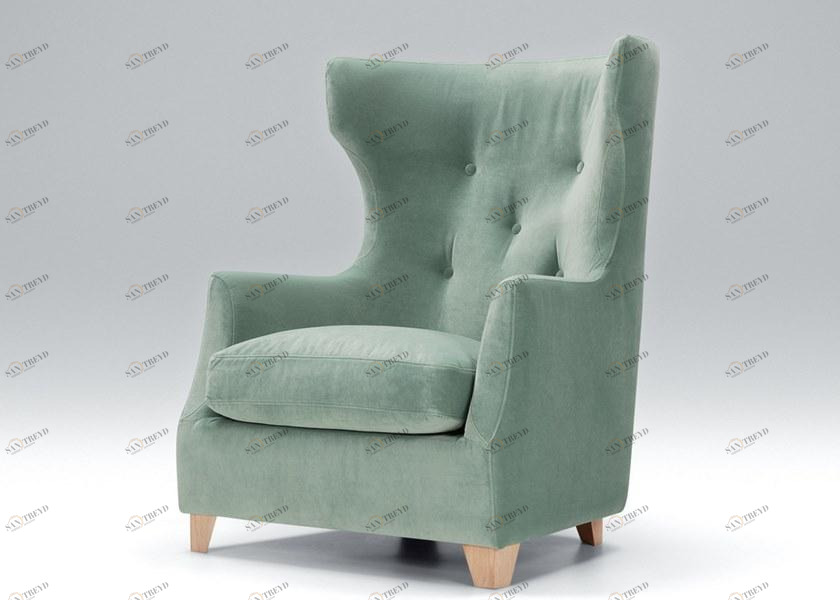 Sits Бархатное кресло с подголовником с подлокотниками Rose sun-id-1396627