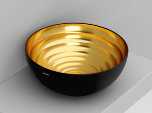 Керамическая столешница с одной круглой раковиной