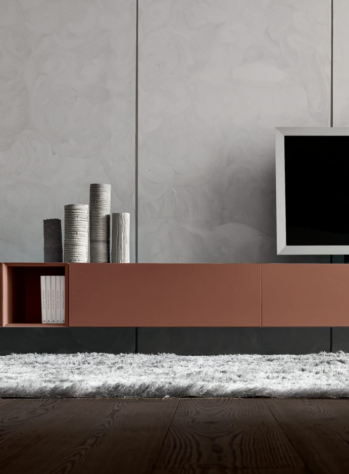 Деревянный подвесной низкий шкаф для телевизора MODULNOVA More ARCH-00056857 - Вид №2