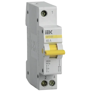 Выключатель-разъединитель трехпозиционный IEK ВРТ-63 1P 40 А 84300606 STLM-2111105