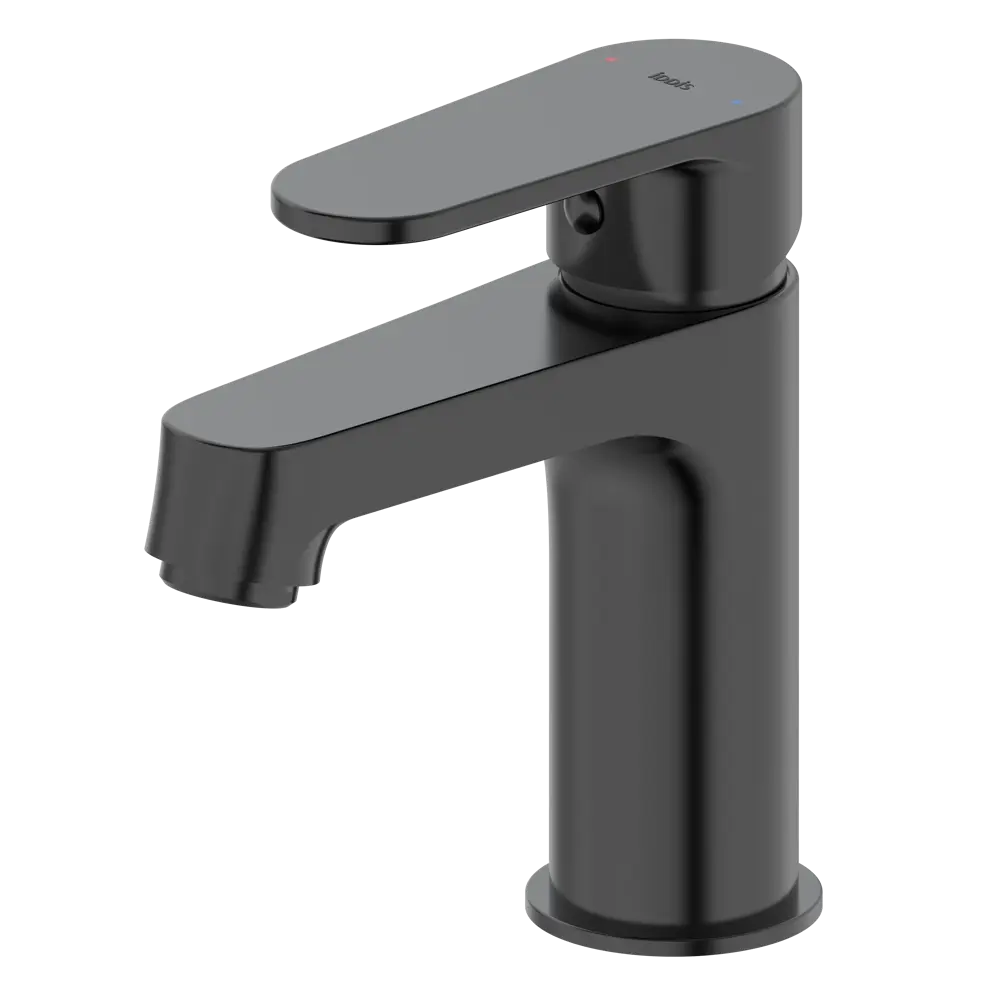 IDDIS Kink — однорычажный смеситель для раковины в матовом черном цвете 89346391 STLM-1583092