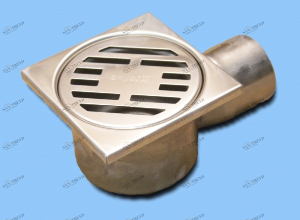 Трап 10х10 латунь хром угловой (Е) POLITRON 201721