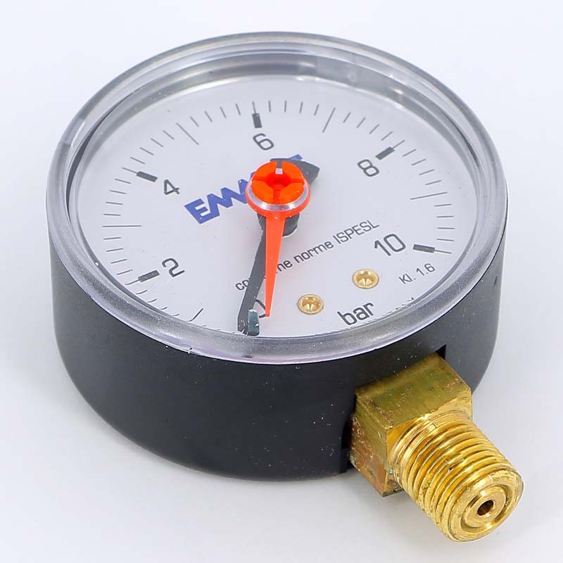 Манометр радиальный 1/4" 63 мм EMMETI 10 бар 00612010