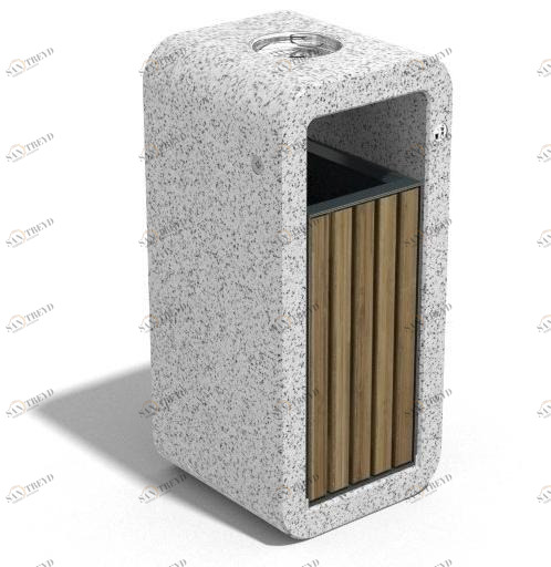 ENCHO ENCHEV - ETE Бетонный мусорный бак с пепельницей для улицы  241 