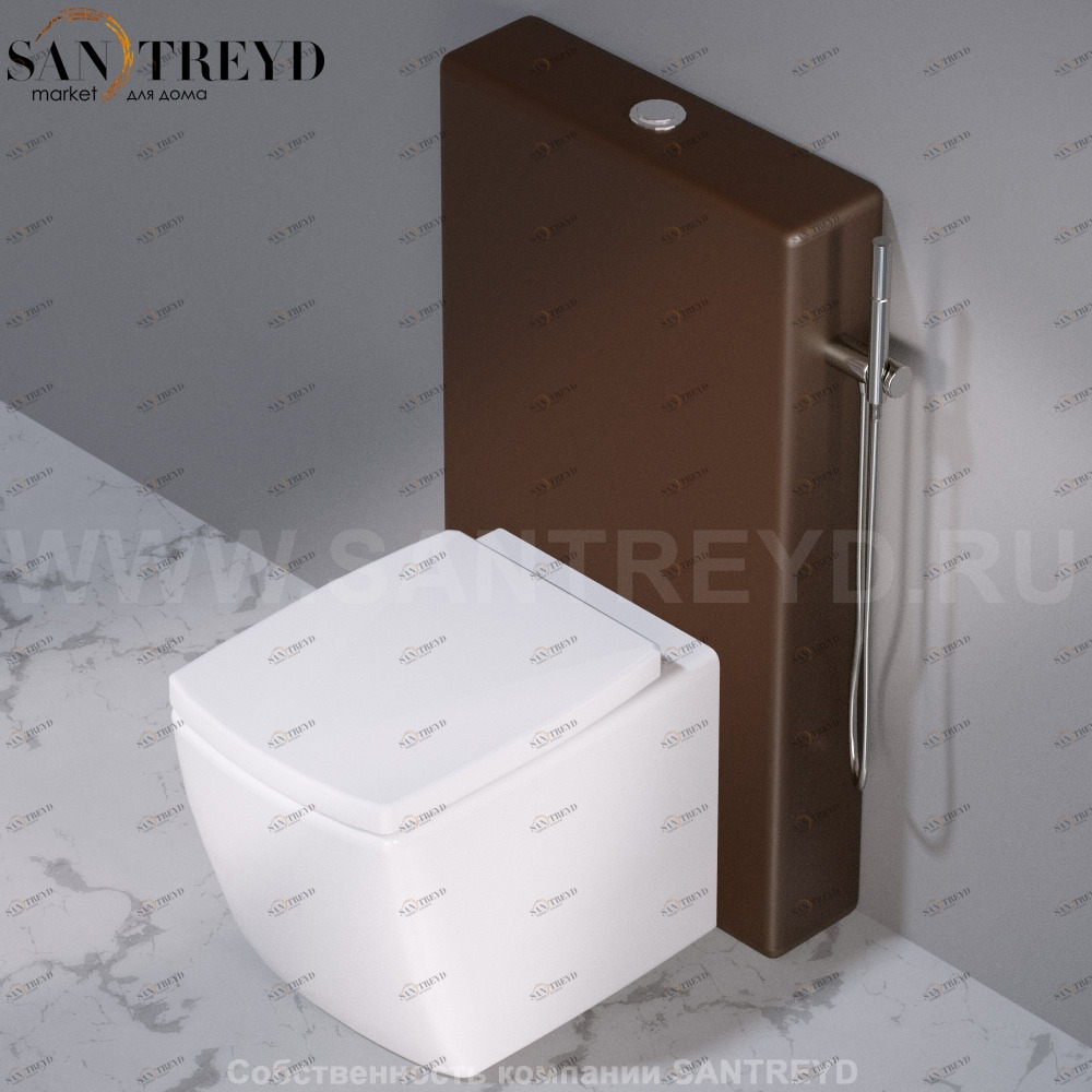 C304107 Компакт унитаз с бачком Коричневый A. e T. Italia WALL Италия AeT ITALIA