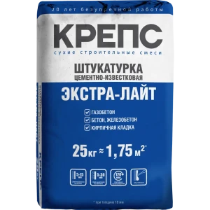 Штукатурка Крепс Экстра-лайт 25 кг