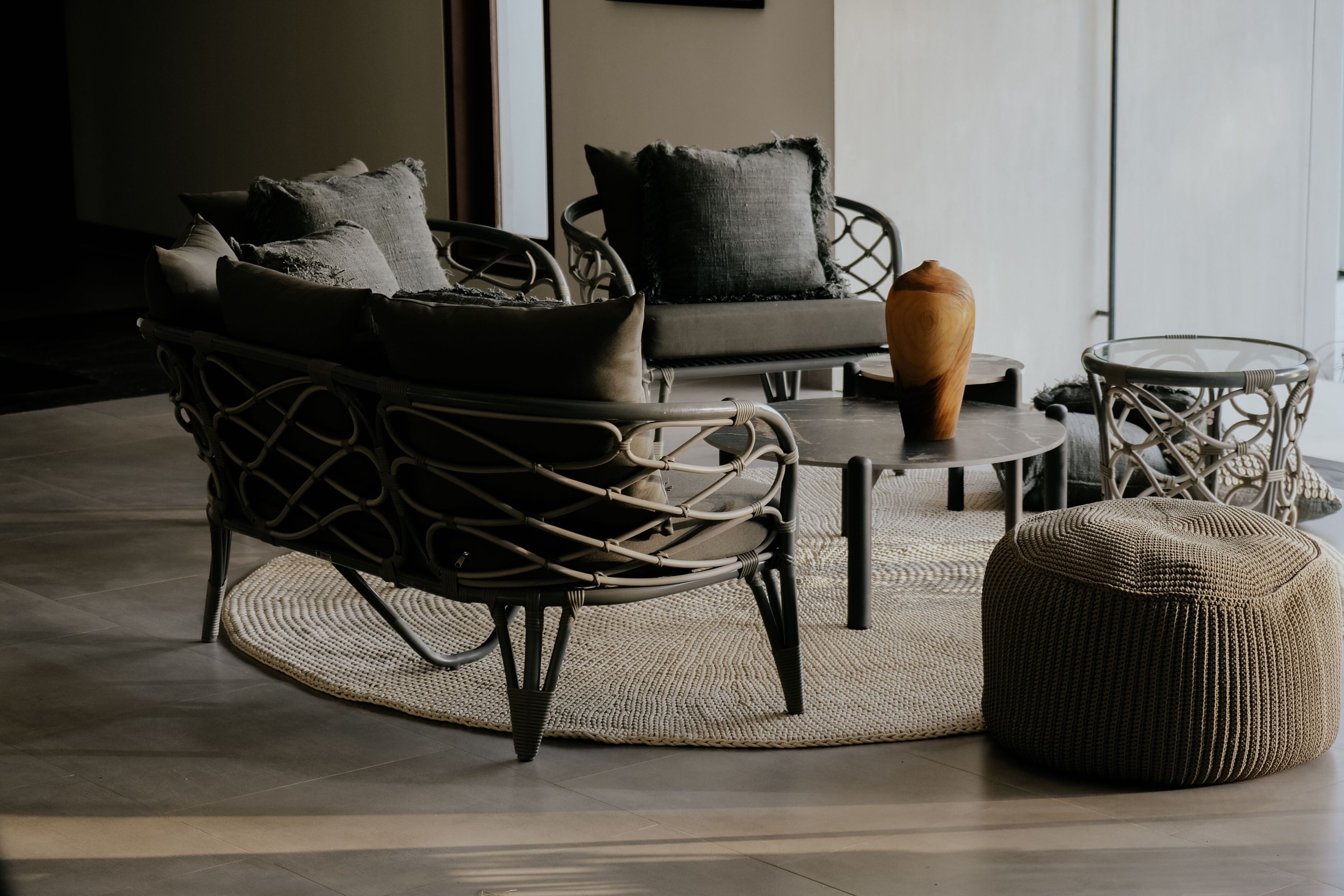 Алюминиевый круглый низкий садовый столик с керамогранитом cbdesign Stylo ARCH-00124193 - Вид №2