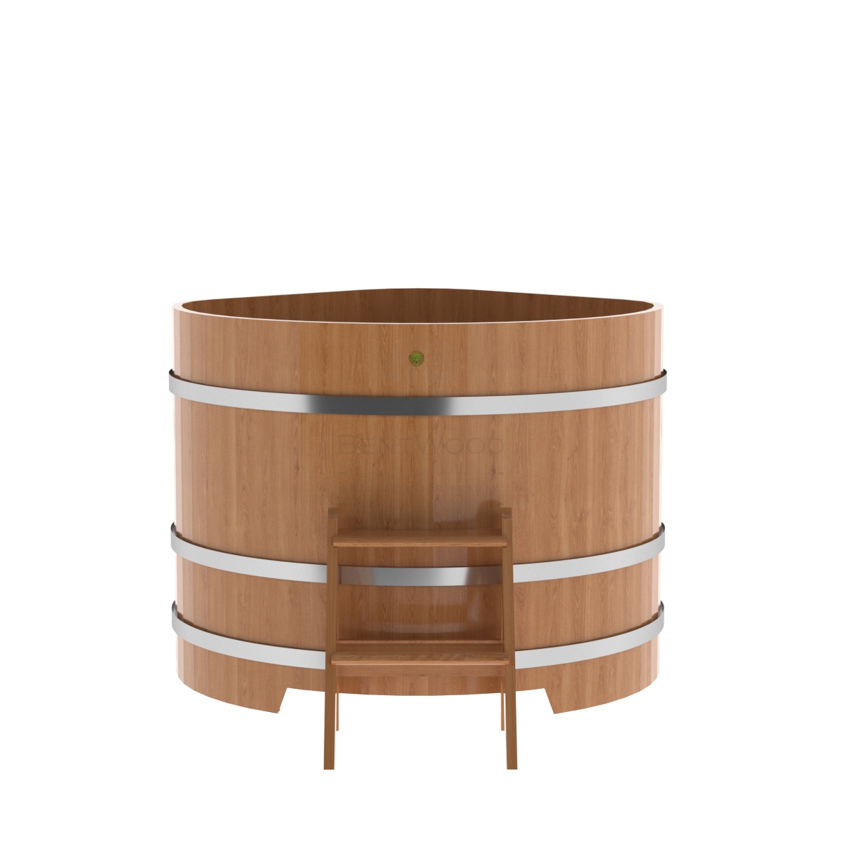 1353 Купель угловая из дуба 1,19х1,19х1,0 натуральная Alyarus  - Вид №3