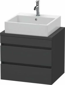 DS530504949 Тумбочка для компактной консоли DuraStyle #DS5305 600 x 478 мм Графит матовый, декор