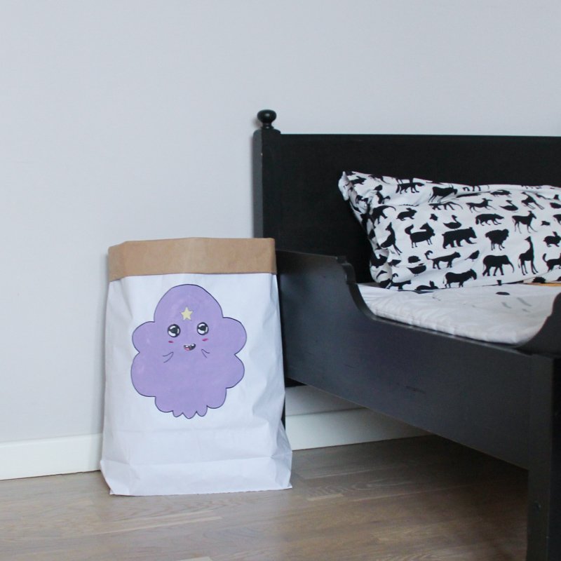 Эко-мешок для игрушек под раскраску из крафт бумаги VAMVIGVAM  282066 Белый;бежевый Santreyd  - Вид №9