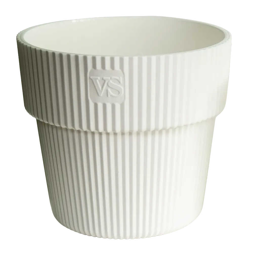 Горшок цветочный Amо Алемар 21x21x19 см v4.8 л пластик белый Santreyd STLM-2136989