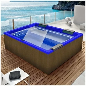 Бассейн Gruppo Treesse Rest SPA-V192H-PL-SI прямоугольный spa с гидромассажем и нагревателем встроенный синий