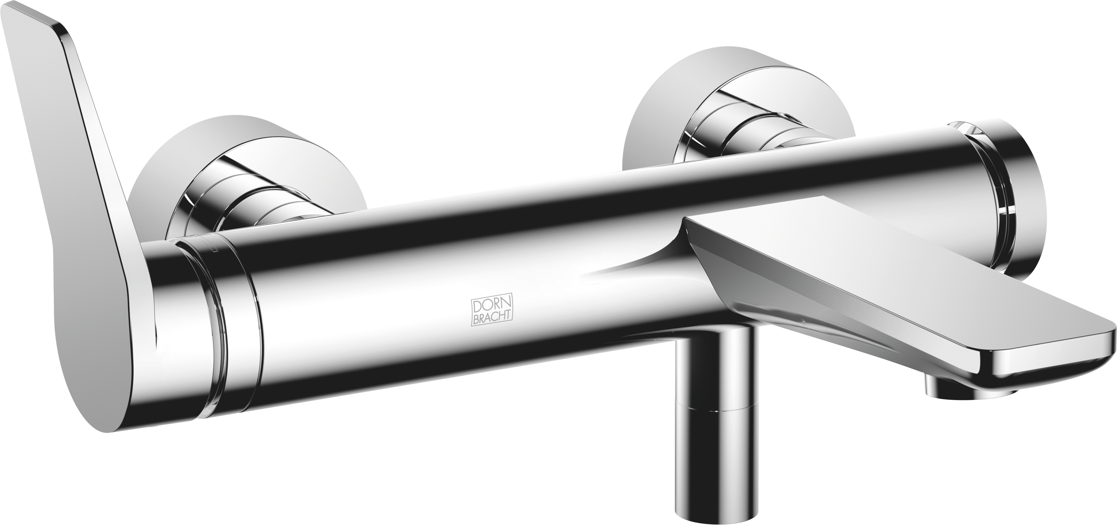 ЛИССЭ Смеситель для ванны, однорычажный, настенный, без душевого гарнитура - Хром