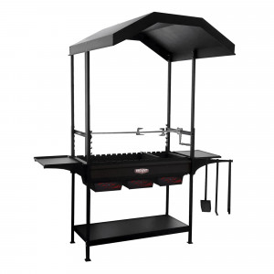 85324438 Мангал стационарный Firewood Кронос 49x34.5x116 см сталь черный