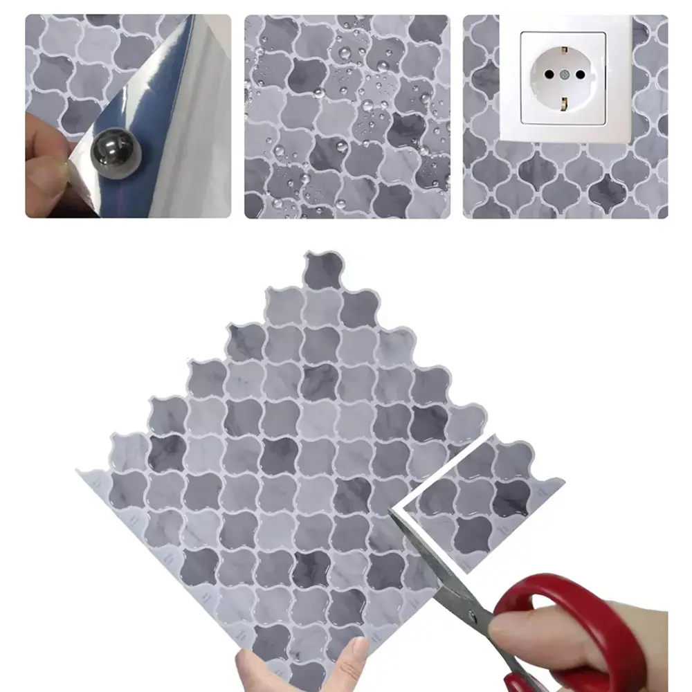 Santreyd Мозаика стеновая самоклеящаяся темно-серый 300x300 мм 89379615 STLM-1368009 - Вид №8