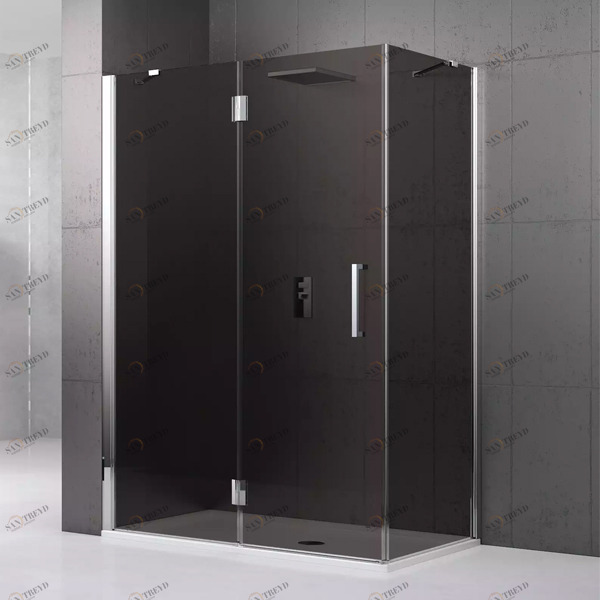 Душевой уголок 170x90 LOUVRE 2P+F Novellini LOUVRE с дымчатым серым стеклом LOUVR2PF170S54KLOUVRF9054KLOUVR2PF170D54KLOUVRF9054K