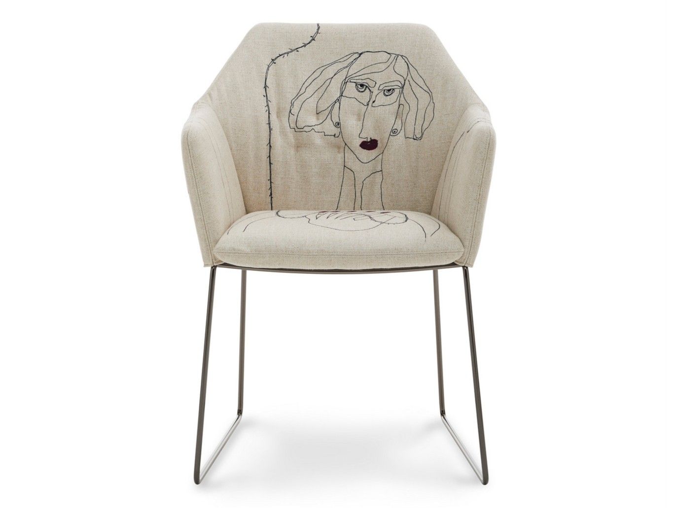 Тканевый стул с подлокотниками Saba Italia Нью-Йорк ARCH-00121686 - Вид №1